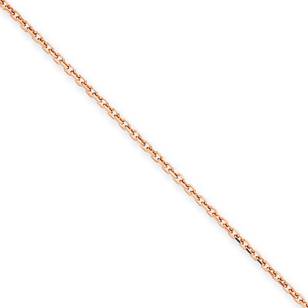 1.5mm, 14k Rose Gold Solid Rolo Chain Necklace, 20 Inch